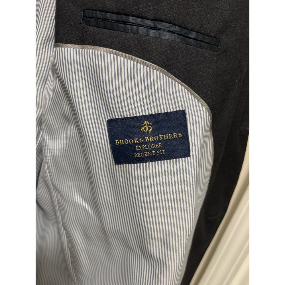 Brooks Brothers Explorer Regent Fit Wool Blend Stretch Blazer Sport Coat 42R - Picture 4 of 14